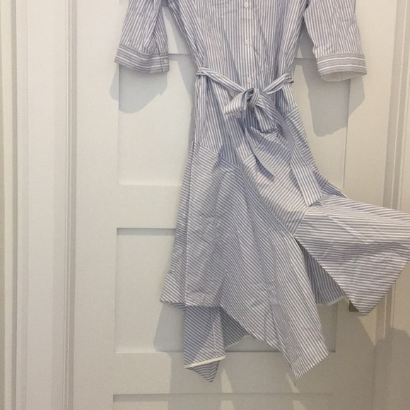 Lafayette 148 Blue Pinstripe Dress - Picture 3 of 9